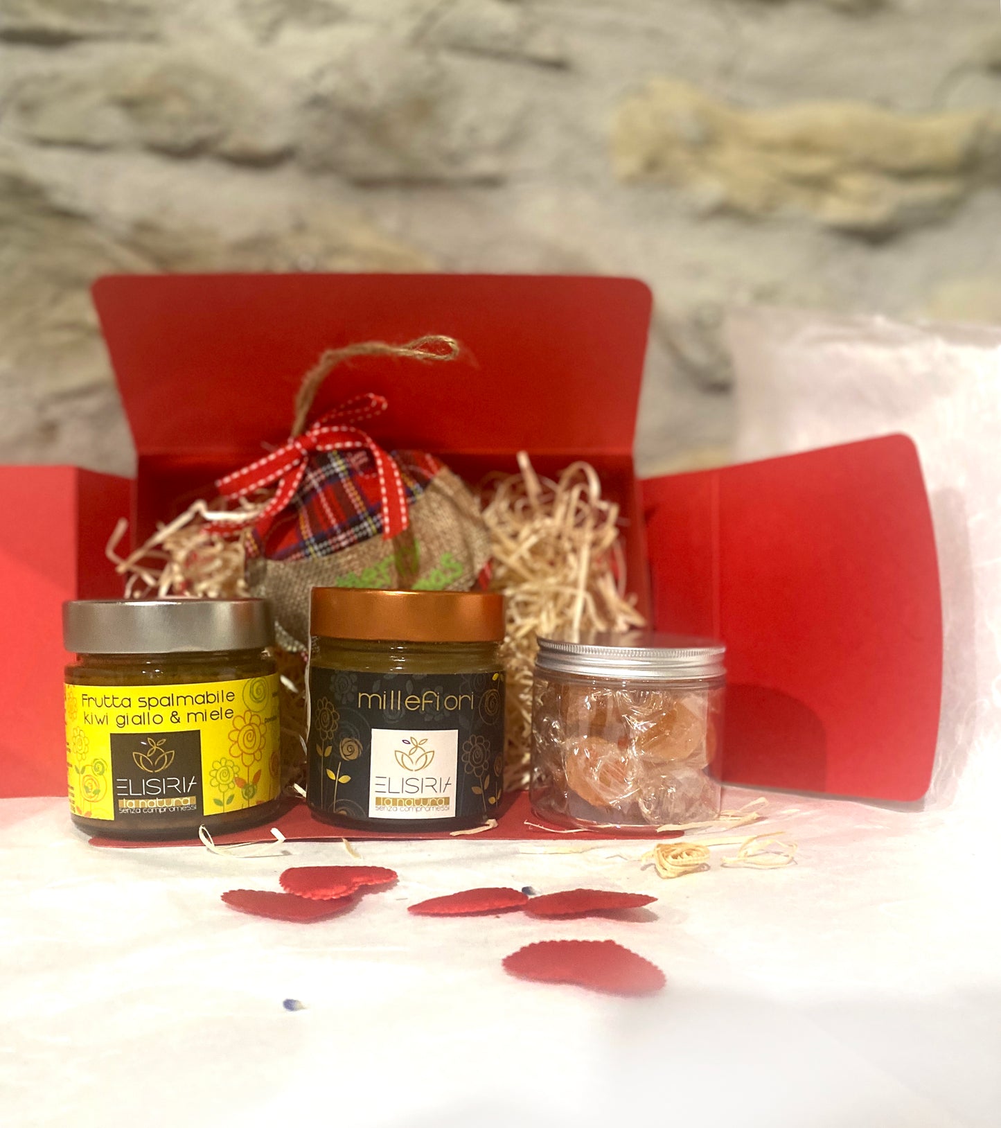 Dolcemente insieme - Marmellata kiwi giallo e miele, caramelle e miele millefiori