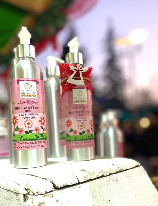 Latte detergente al miele, cera api e propoli