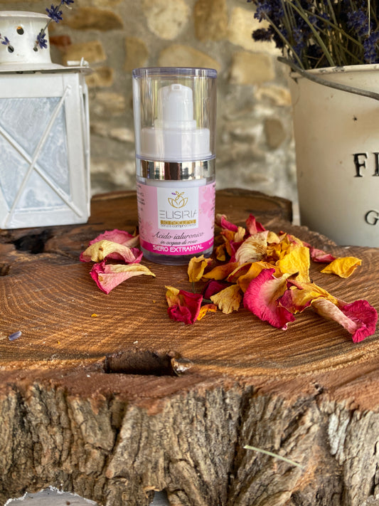Siero acido ialuronico puro al 100% in acqua di rosa