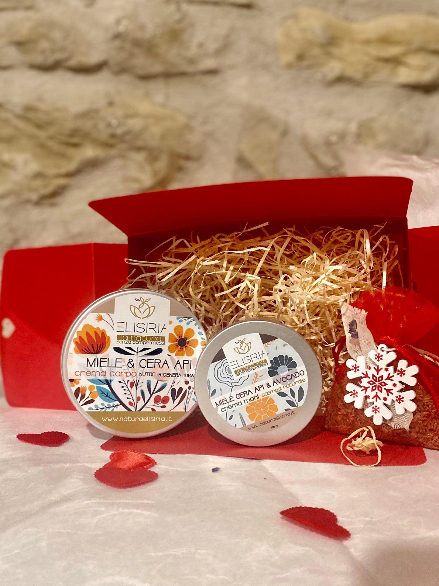 Sogno di festa - Crema mani miele, cera api e avocado e crema corpo miele e cera api