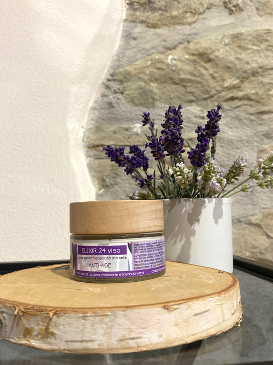 Crema viso con olio essenziale di lavanda